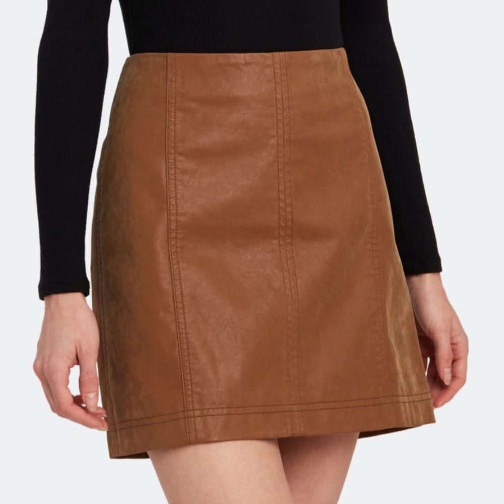 Free People | Mini Skirt | Beige / Brown